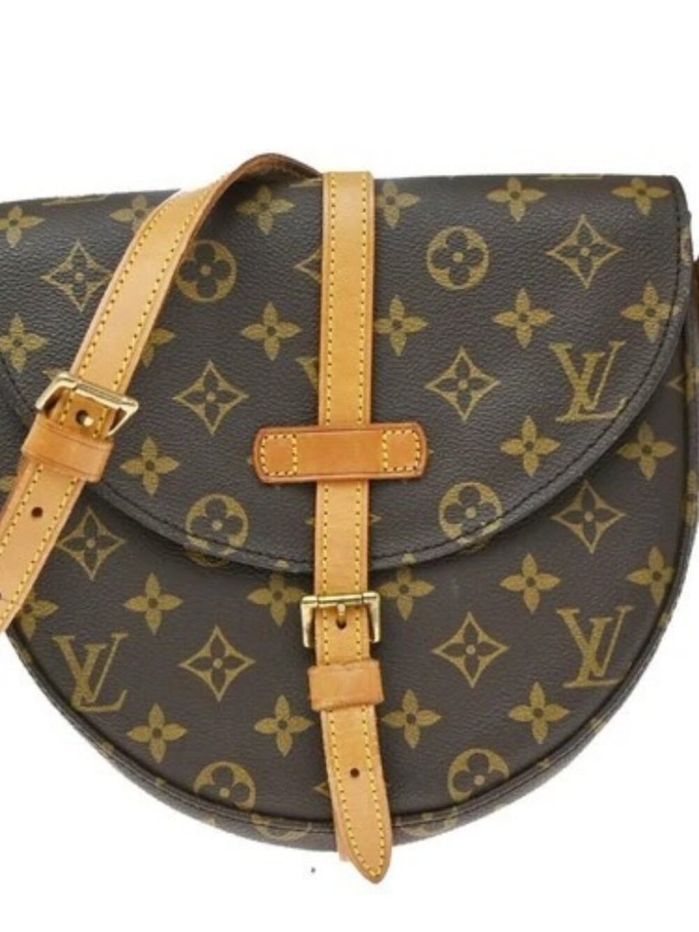 LOUIS VUITTONI Chantilly MM Shoulder Bag Monogram Leather Brown M51233 82KD824